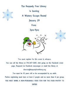 Wintery Escape Room @ Kennedy Free Library